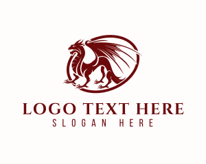 Mythical - Mythical Dragon Creature logo design