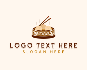 Steamed - Dumpling Asian Restaurant logo design