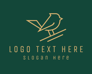 Exclusive - Gold Deluxe Bird logo design