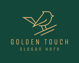 Gold Deluxe Bird logo design