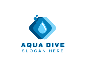 Liquid Water Droplet logo design