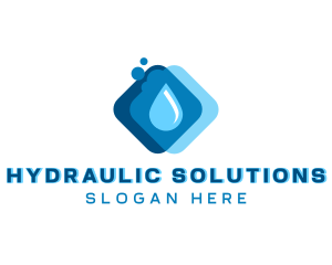 Hydraulic - Liquid Water Droplet logo design