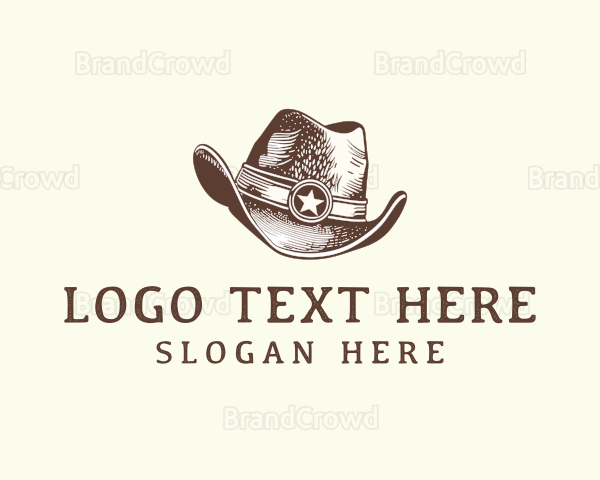 Cowboy Hat Rodeo Logo