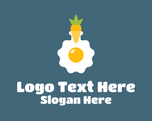 Plant - Carrot Egg Flask logo design