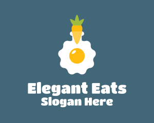 Carrot Egg Flask logo design