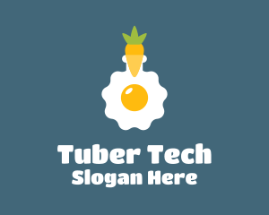 Tuber - Carrot Egg Flask logo design
