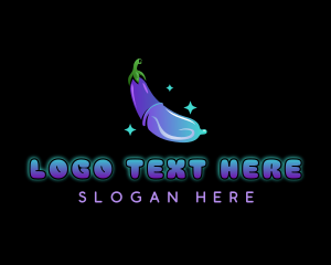 Fetish - Naughty Eggplant Condom logo design