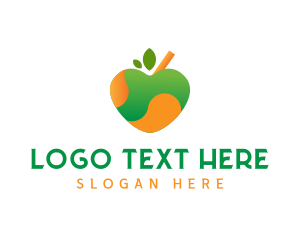 Modern - Heart Apple Juice logo design