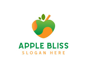 Heart Apple Juice logo design