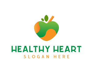 Heart Apple Juice logo design