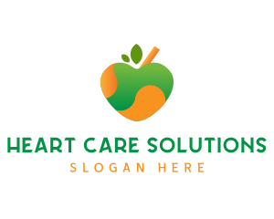 Heart Apple Juice logo design