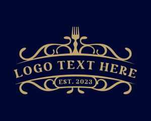 Fork Utensil Cuisine Logo