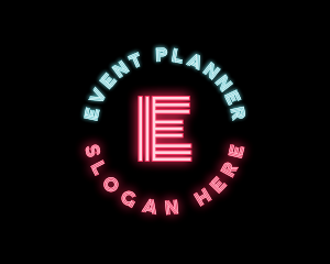 Neon Lights Pub Bar Logo