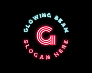 Neon Lights Pub Bar logo design