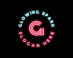 Neon Lights Pub Bar logo design