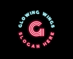 Neon Lights Pub Bar logo design