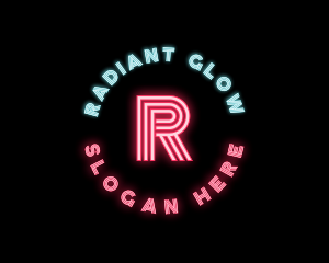 Neon Lights Pub Bar logo design