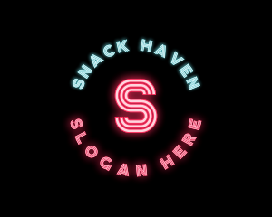 Neon Lights Pub Bar logo design