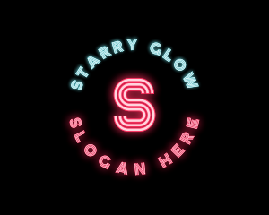 Neon Lights Pub Bar logo design