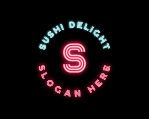 Neon Lights Pub Bar logo design