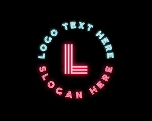 Lighting - Neon Lights Pub Bar logo design