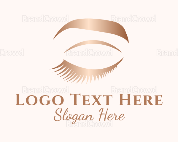 Long Bronze Eyelashes Logo