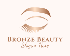 Bronze - Long Bronze Eyelashes logo design