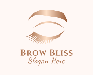 Long Bronze Eyelashes logo design