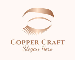 Copper - Long Bronze Eyelashes logo design