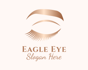 Long Bronze Eyelashes logo design