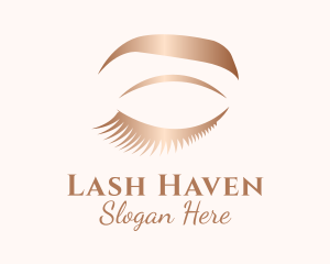 Long Bronze Eyelashes logo design