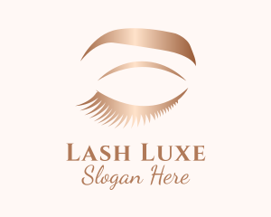 Long Bronze Eyelashes logo design