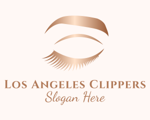 Eyelash Extension - Long Bronze Eyelashes logo design