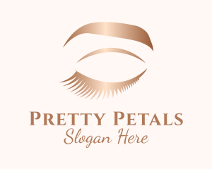 Long Bronze Eyelashes logo design