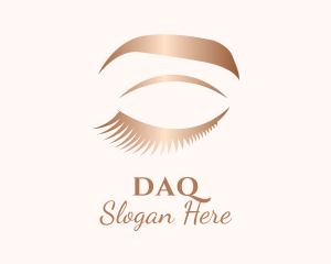 Eyeshadow - Long Bronze Eyelashes logo design