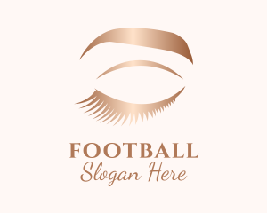 Female - Long Bronze Eyelashes logo design