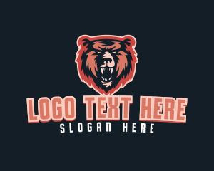 League - Angry Grizzly Bear logo design