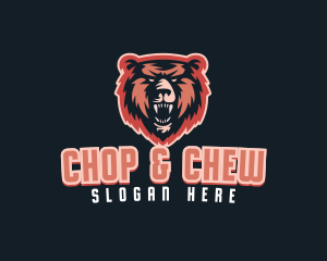 Angry Grizzly Bear Logo
