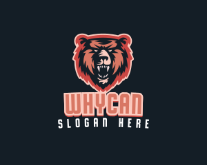 Angry Grizzly Bear Logo