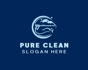 Cleaning Pressure Washer  logo design