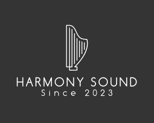 Orchestra - Minimalist Musical Harp logo design