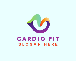 Cardio - Colorful Letter M Heart logo design