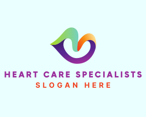 Cardiologist - Colorful Letter M Heart logo design