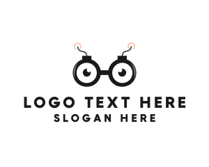 Geek - Bomb Eyeglasses Optical logo design