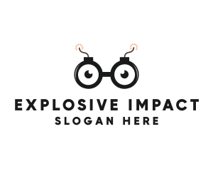 Bomb Eyeglasses Optical logo design