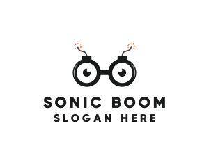 Bomb Eyeglasses Optical logo design