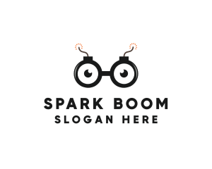 Bomb Eyeglasses Optical logo design