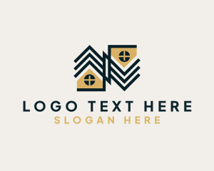 Home Repair - Residential House Roofing logo design