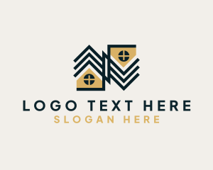 Real Estate - Residential House Roofing logo design