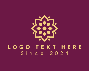 Mindful - Golden Flower Pattern logo design